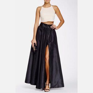 Tov Holy Swept Away Black Widow 2 Organza Maxi Skirt